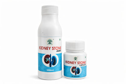 Two bottles labeled 'Kidney Stone' on a white background